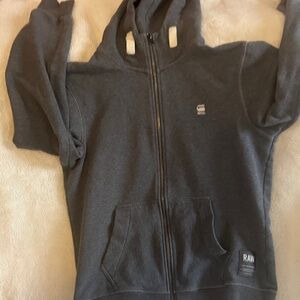 G-Star Gray Zip-Up Hoodie